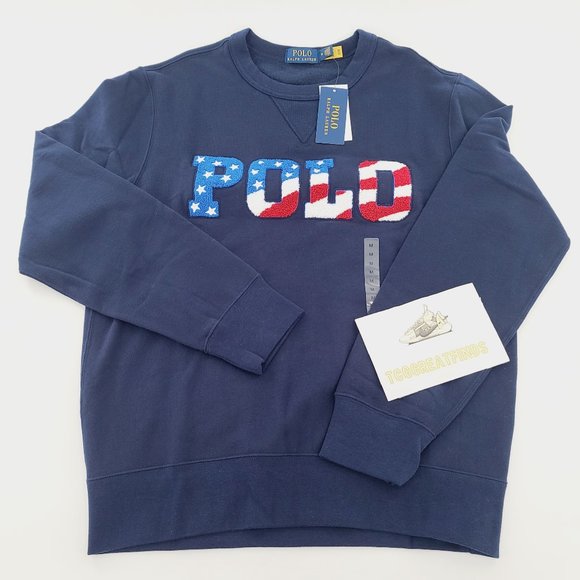 Polo Ralph Lauren Americana Crew Neck Pullover - Picture 1 of 8